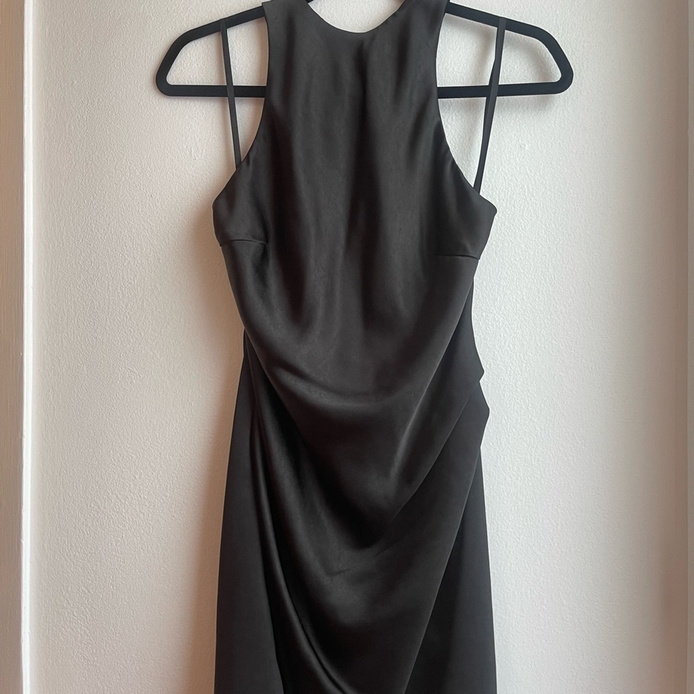 Neck Tie Black Dress